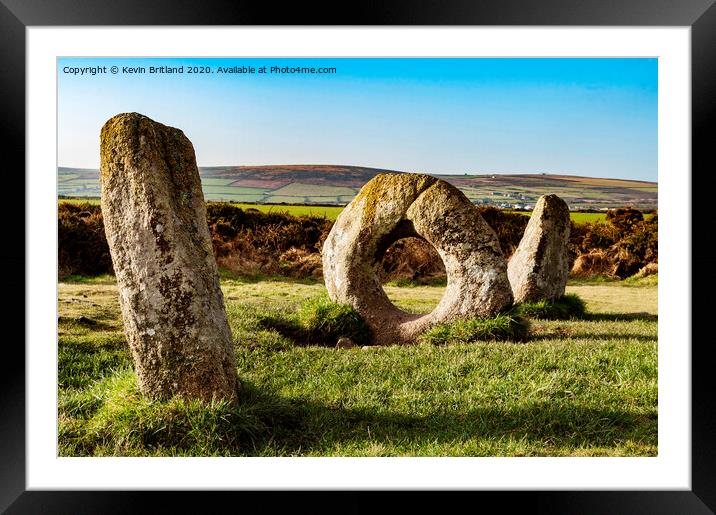 men an tol cornwall Framed Mounted Print by Kevin Britland