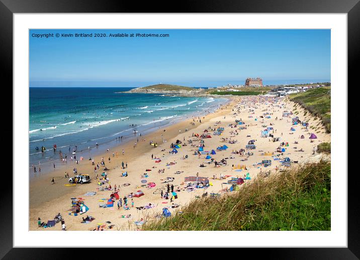 fistral beach newquay cornwall Framed Mounted Print by Kevin Britland