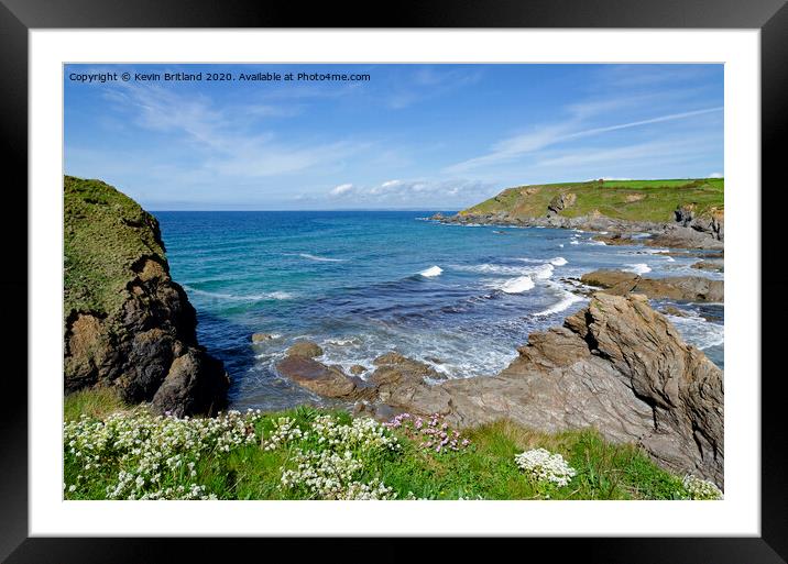 dollar cove cornwall Framed Mounted Print by Kevin Britland