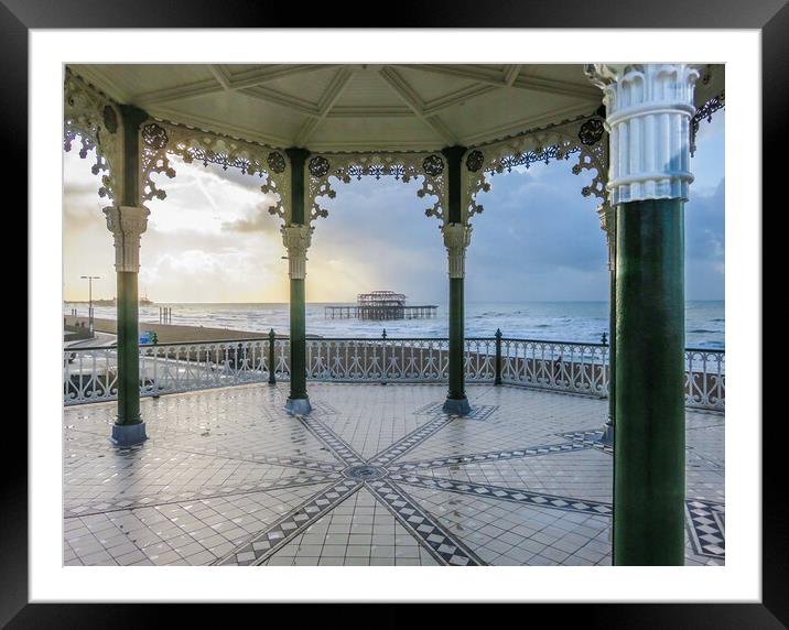 Brighton Bandstand  Framed Mounted Print by Beryl Curran