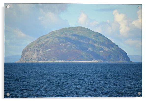 Ailsa Craig, Paddy`s Milestone from Lendalfoot Acrylic by Allan Durward Photography