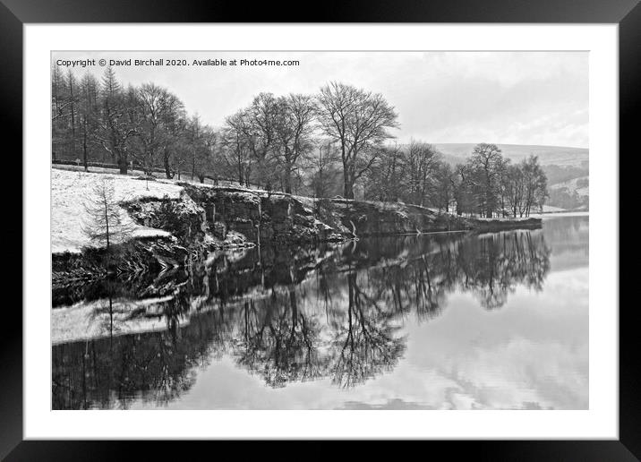 Reflections at Errwood Reservoir, Derbyshire Framed Mounted Print by David Birchall