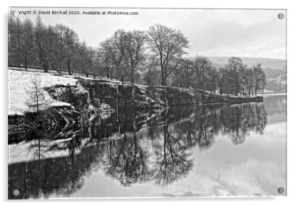 Reflections at Errwood Reservoir, Derbyshire Acrylic by David Birchall