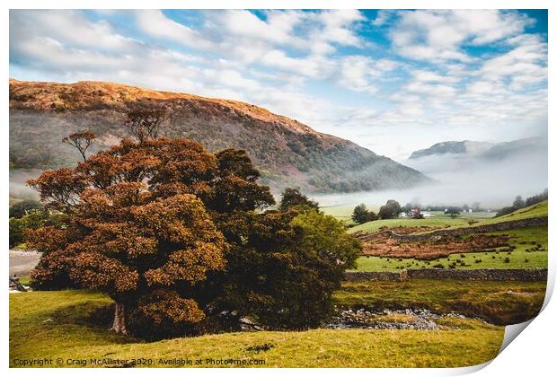 Lake District Cloud Inversion Print by Craig McAllister