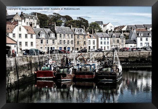 Fishing boats in Pittenweem harbour Framed Print by Angus McComiskey