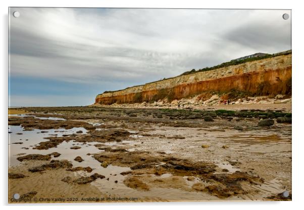 Hunstanton's red and white striped cliffs Acrylic by Chris Yaxley