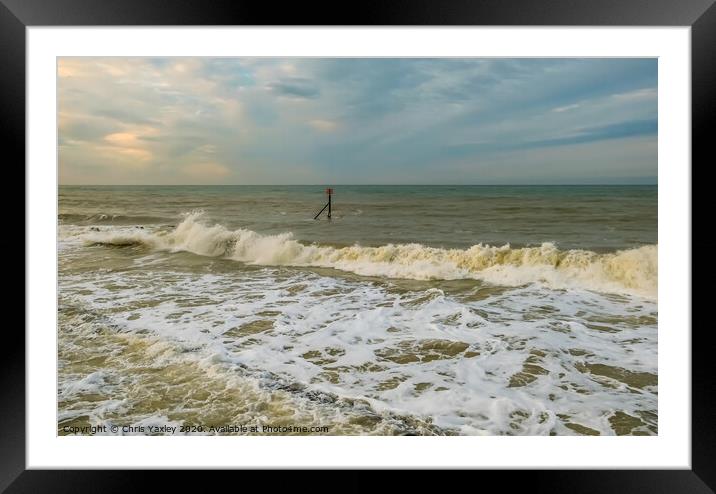 North Sea Waves Framed Mounted Print by Chris Yaxley