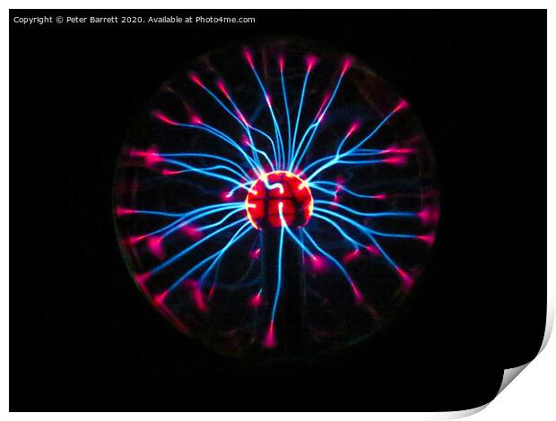 Plasma Ball Print by Peter Barrett