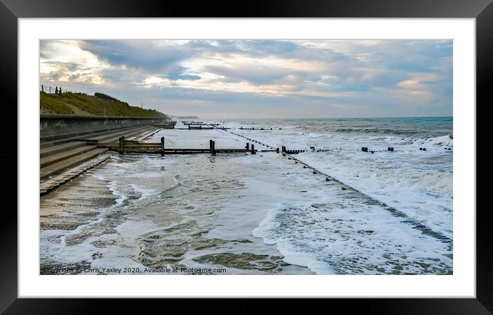 High tide Framed Mounted Print by Chris Yaxley