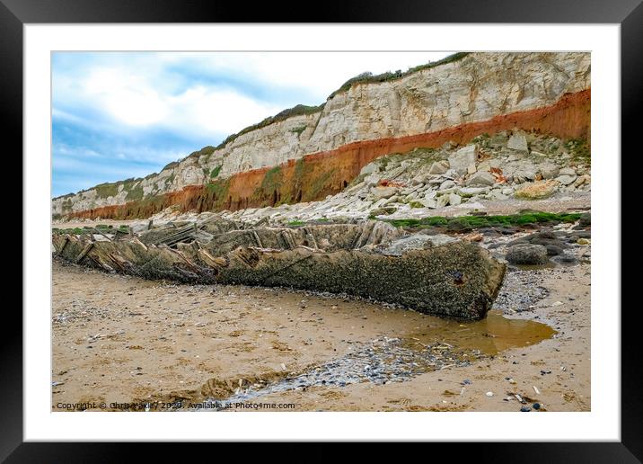 Hunstanton Ship Wreck Framed Mounted Print by Chris Yaxley