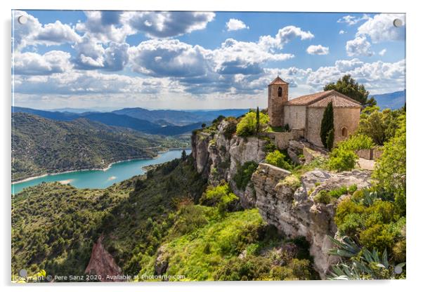View of the Romanesque church of Santa Maria de Siurana in Catalonia Acrylic by Pere Sanz