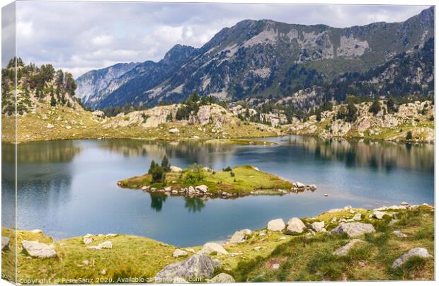 Lake Cabidornats in Aiguestortes National Park, Catalan Pyrenees Canvas Print by Pere Sanz
