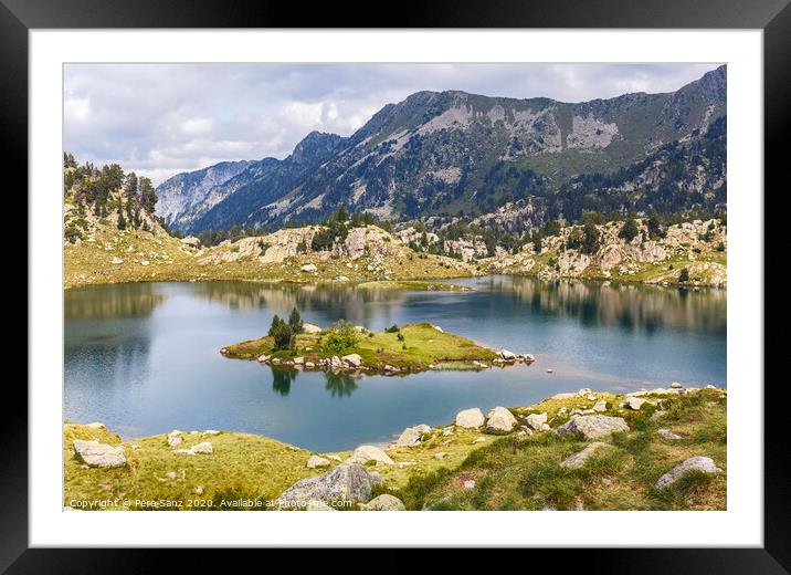 Lake Cabidornats in Aiguestortes National Park, Catalan Pyrenees Framed Mounted Print by Pere Sanz