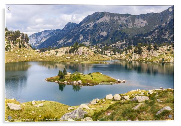 Lake Cabidornats in Aiguestortes National Park, Catalan Pyrenees Acrylic by Pere Sanz