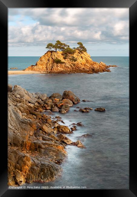 Cap Roig, a Prominent Sea Stack in Costa Brava, Catalonia Framed Print by Pere Sanz
