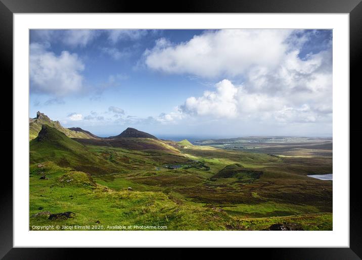 View to the coast from the Quiraing Framed Mounted Print by Jacqi Elmslie