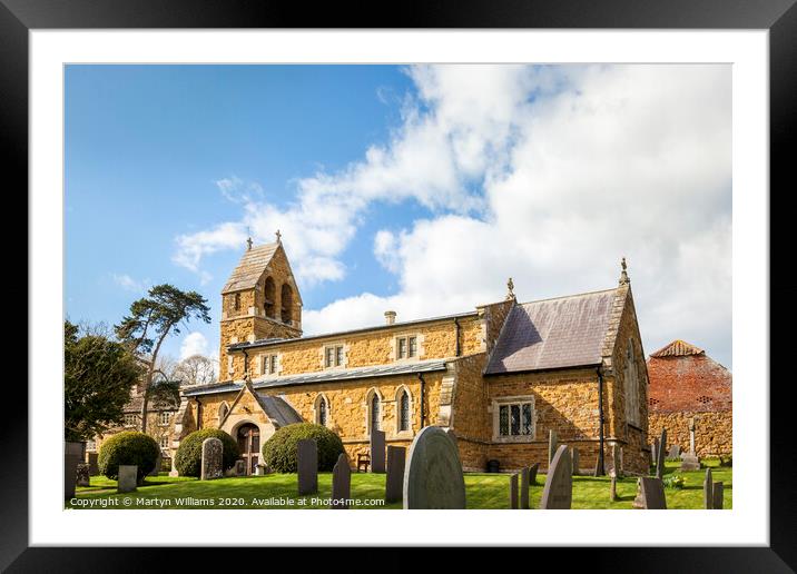 St. Michael and All Angels Church, Wartnaby Framed Mounted Print by Martyn Williams