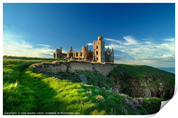 Majestic Ruins of Slains Castle Print by Don Nealon