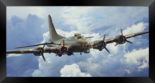B-17 Flying Fortress Framed Print by J Biggadike