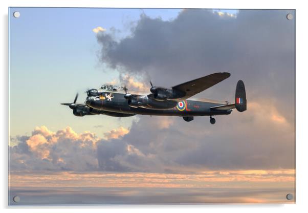 Lancaster Bomber AR-L Acrylic by J Biggadike