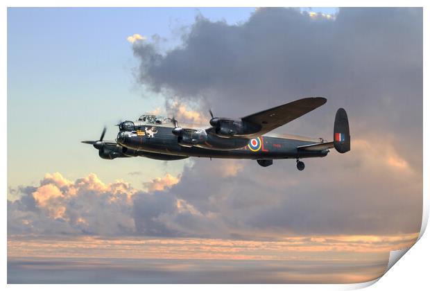 Lancaster Bomber AR-L Print by J Biggadike