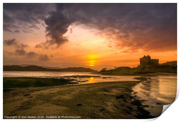 Majestic Ruins of Castle Tioram Print by Don Nealon