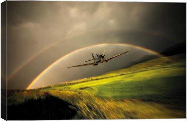 Man Will Send His Angels - Supermarine Spitfire Canvas Print by J Biggadike