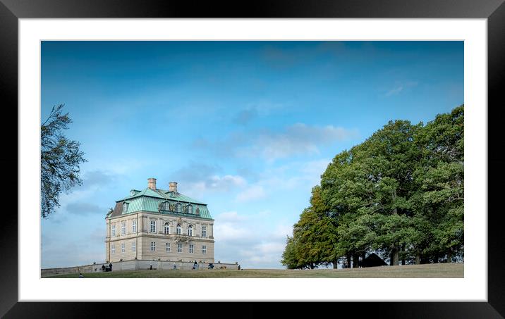 Dyrehaven Hermitage Palace on The Hill Panorama Framed Mounted Print by Antony McAulay