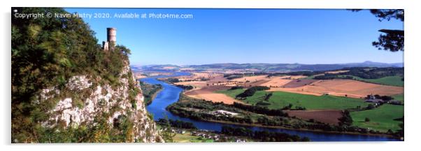 Kinnoull Hill and the River Tay, Perth Scotland Panorama Acrylic by Navin Mistry