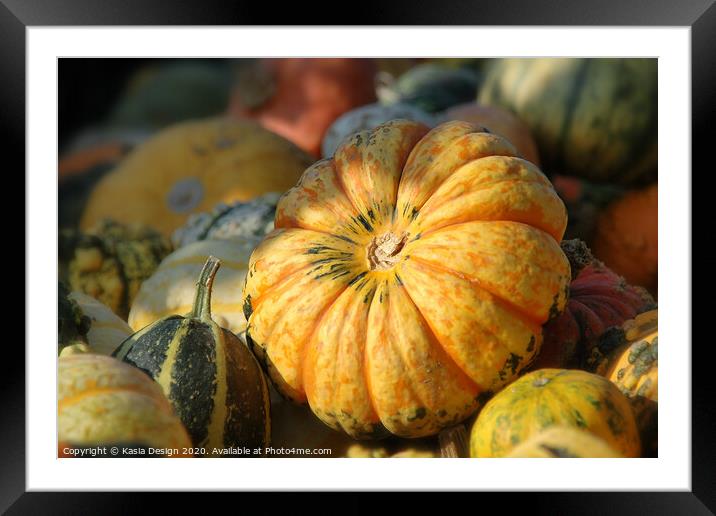 Autumn Harvest Spread Framed Mounted Print by Kasia Design