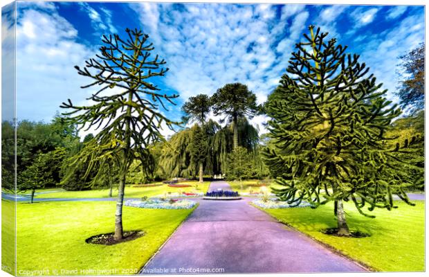 A Formal Garden Canvas Print by David Hollingworth