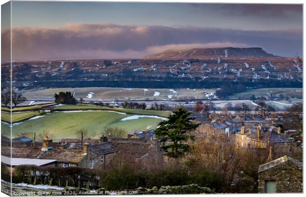Askrigg in the snow Canvas Print by kevin cook