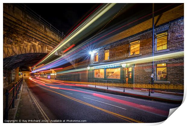 Bus Trails on Hills Street  Print by Ray Pritchard
