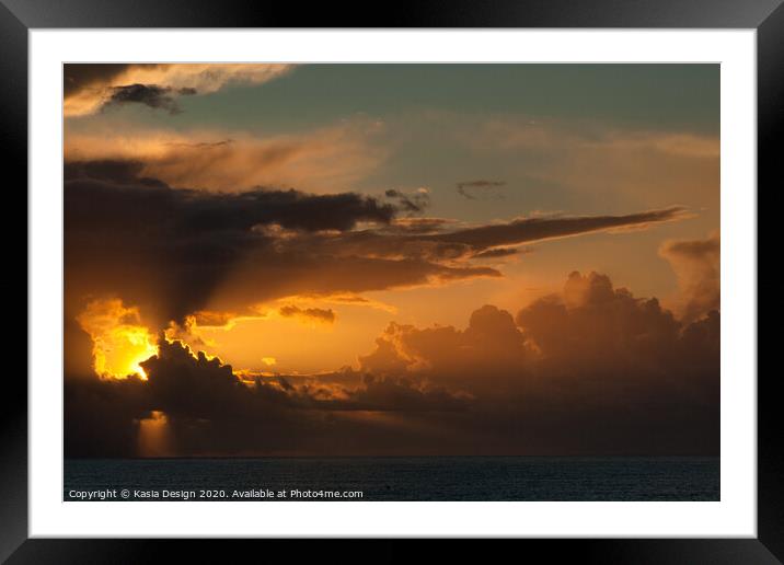 Awesome Atlantic Sunset  Framed Mounted Print by Kasia Design