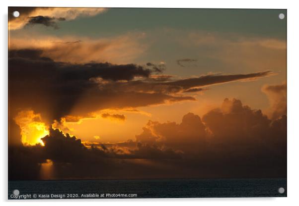 Awesome Atlantic Sunset  Acrylic by Kasia Design