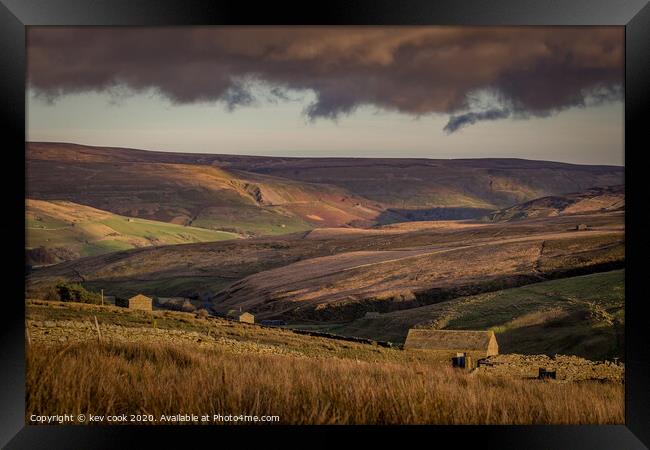 cow houses in ravenstonedale Framed Print by kevin cook