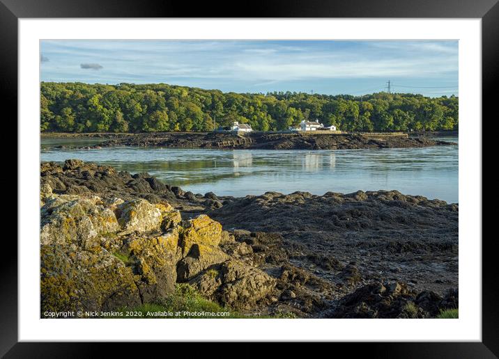 The Menai Strait between Anglesey and North Wales Framed Mounted Print by Nick Jenkins