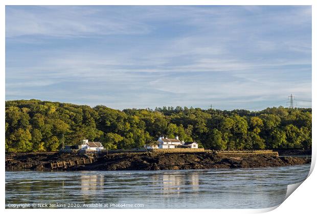 The Menai Strait between Anglesey and North Wales  Print by Nick Jenkins