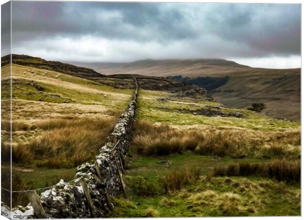 Whernside in the cloud Canvas Print by Jim Day