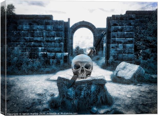 Enter the castle if you dare Canvas Print by Simon Marlow