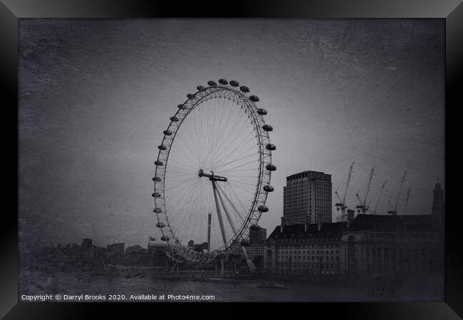 The London Eye Framed Print by Darryl Brooks