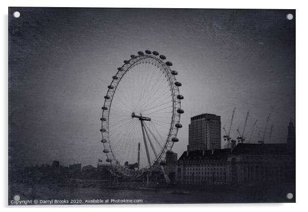 The London Eye Acrylic by Darryl Brooks