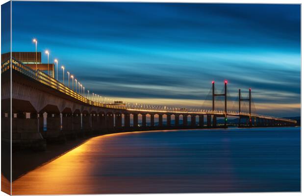 Second Severn Crossing   Canvas Print by Dean Merry