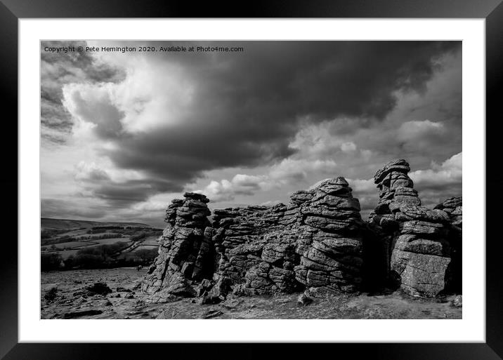 Hound Tor Framed Mounted Print by Pete Hemington