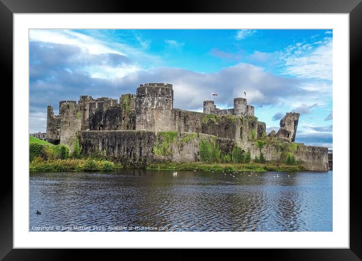 Castle in Caerphilly Framed Mounted Print by Jane Metters