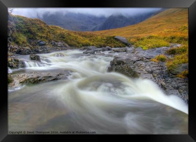 Fairy Pools Isle of Skye Scotland  Framed Print by David Thompson