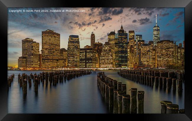 Lower Manhattan just after Sunset Framed Print by Kevin Ford