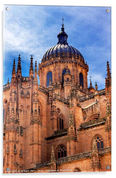 Stone Dome New Salamanca Cathedral Spain Acrylic by William Perry