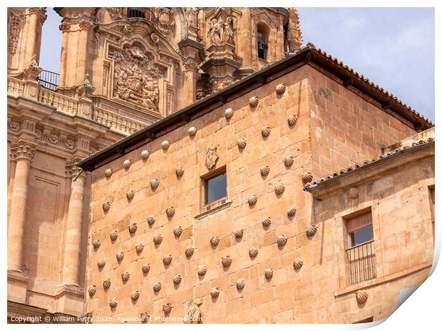 House of Scallop Shells Casa de la Conchas Salamanca Castile Spain Print by William Perry
