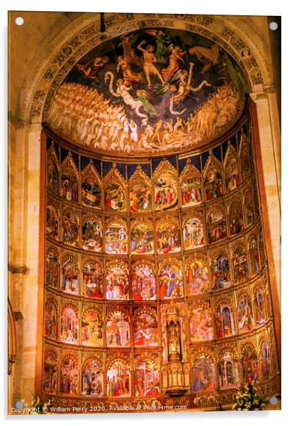 Ancient Apse House Old Salamanca Cathedral Spain Acrylic by William Perry